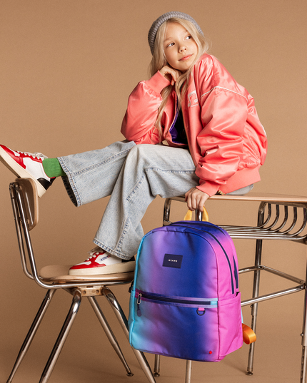 STATE Kane Double Pocket Backpack | Blue Pink Gradient