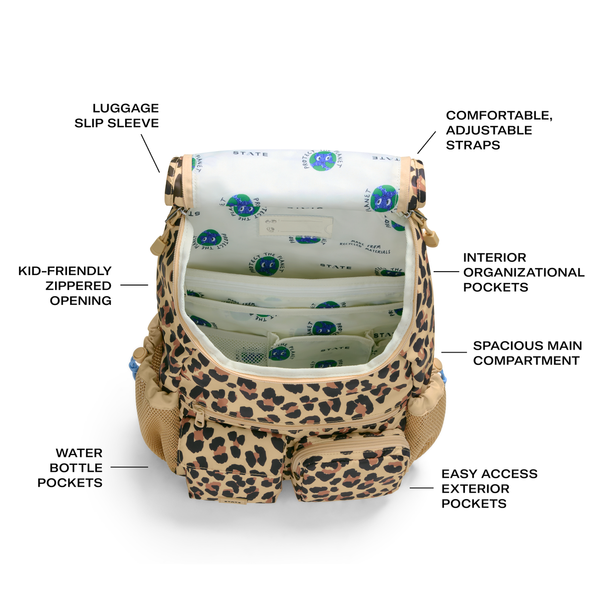 STATE Charlie Rucksack Backpack | Leopard
