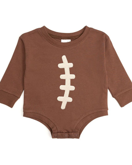 Football Lace Patch Romper