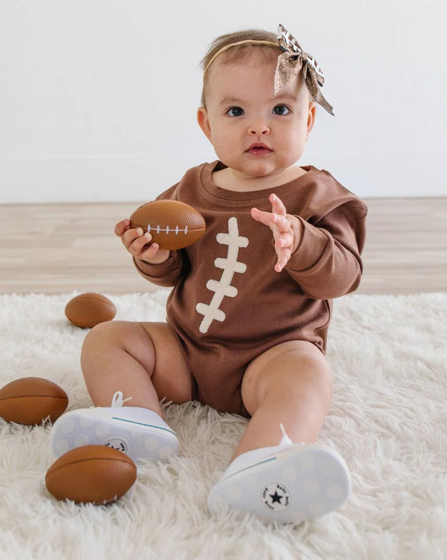 Football Lace Patch Romper
