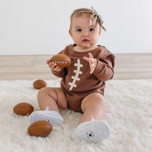 Football Lace Patch Romper