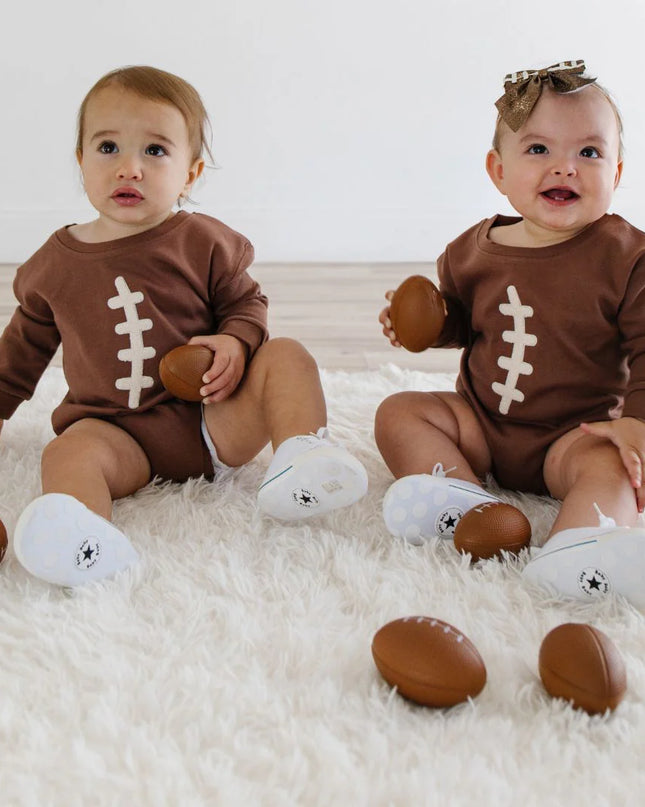 Football Lace Patch Romper
