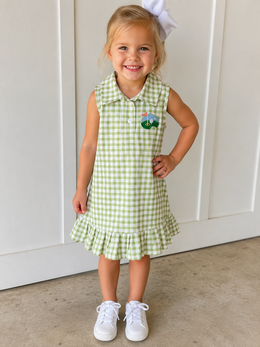 Gingham Golf Dress | Green