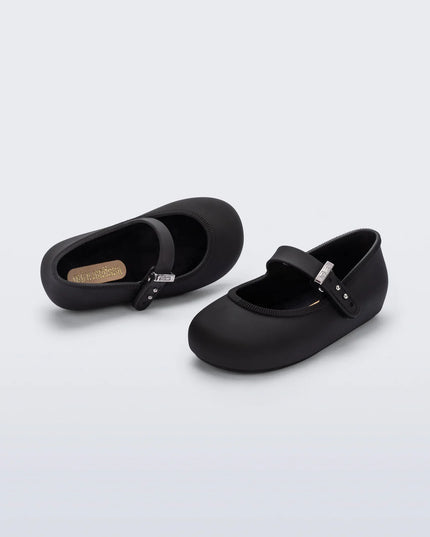 Mini Melissa Soft Ballerina Flats | Black
