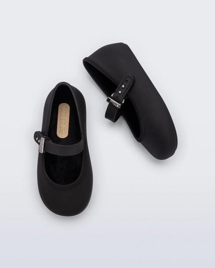 Mini Melissa Soft Ballerina Flats | Black