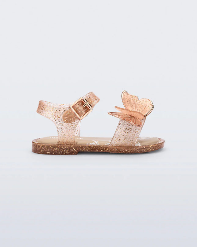 Butterfly Sandal Baby | Beige Glitter