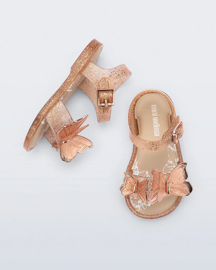Butterfly Sandal Baby | Beige Glitter