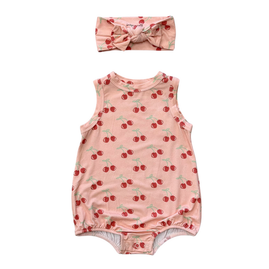 Bubble Bodysuit Set | Cherries