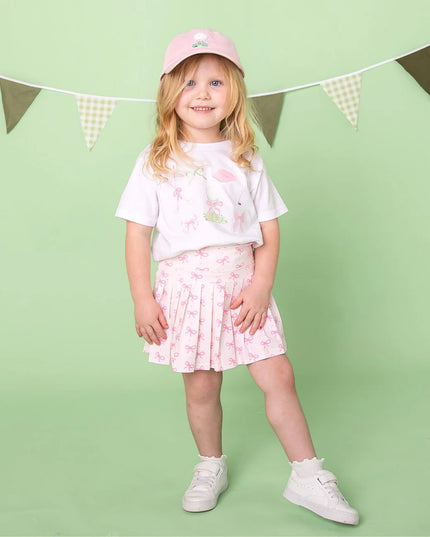 Pink Bow Athletic Skort
