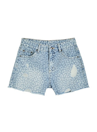 Denim Weekender Shorts | Blue Leopard