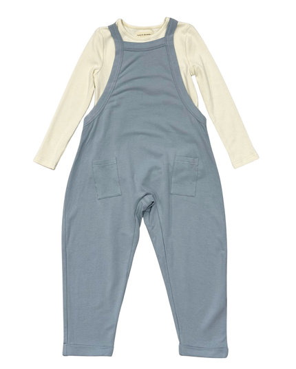 Long Sleeve Jumpsuit Set | Gray Blue