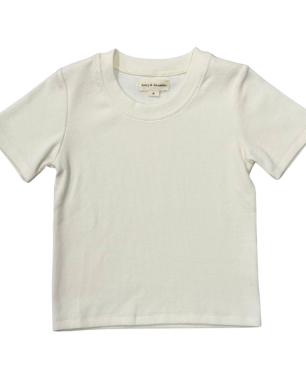 Ribbed Short Sleeve | Cream