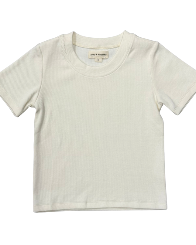 Ribbed Short Sleeve | Cream