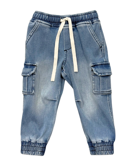 Denim Jogger | Mid Blue Wash