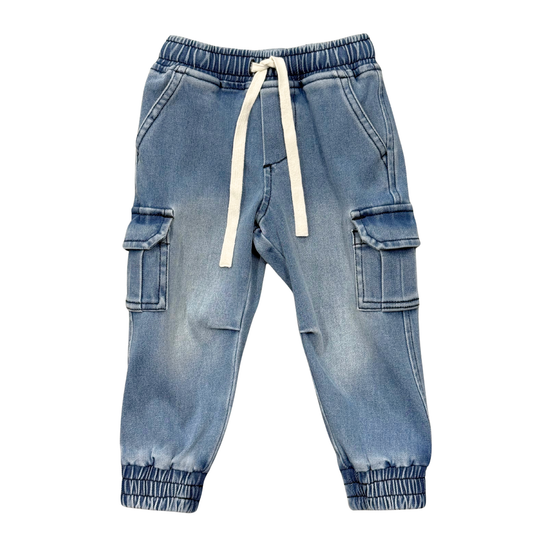Denim Jogger | Mid Blue Wash