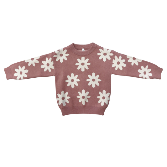Knit Sweater | Rose Daisies