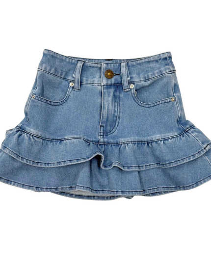 Double Tiered Denim Skirt