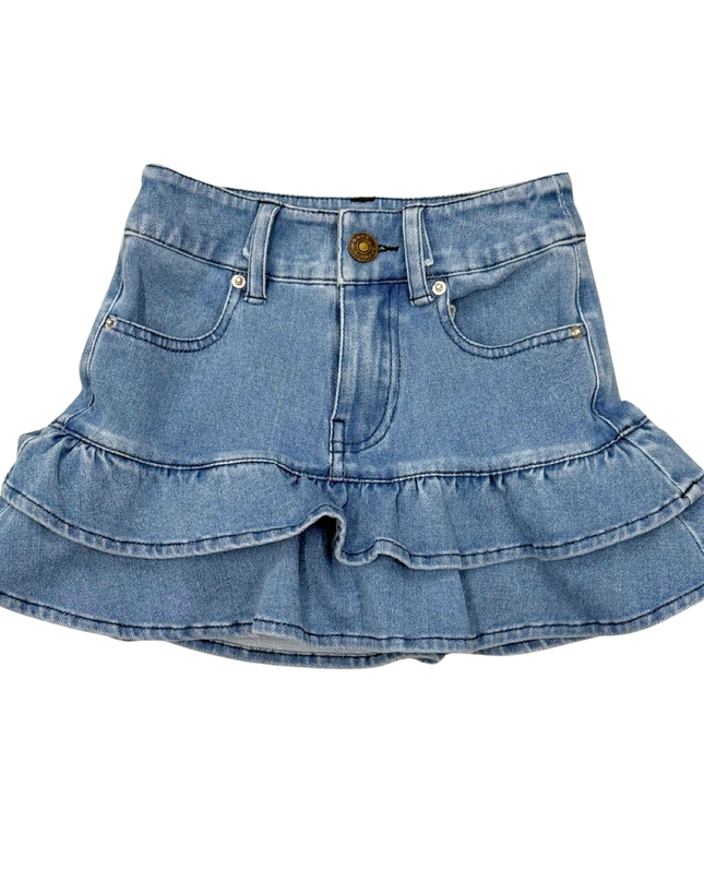 Double Tiered Denim Skirt