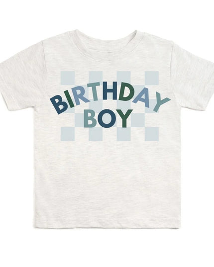 Birthday Boy Checkered Short Sleeve Tee