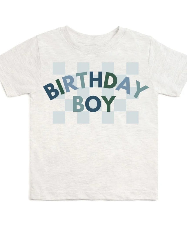 Birthday Boy Checkered Short Sleeve Tee