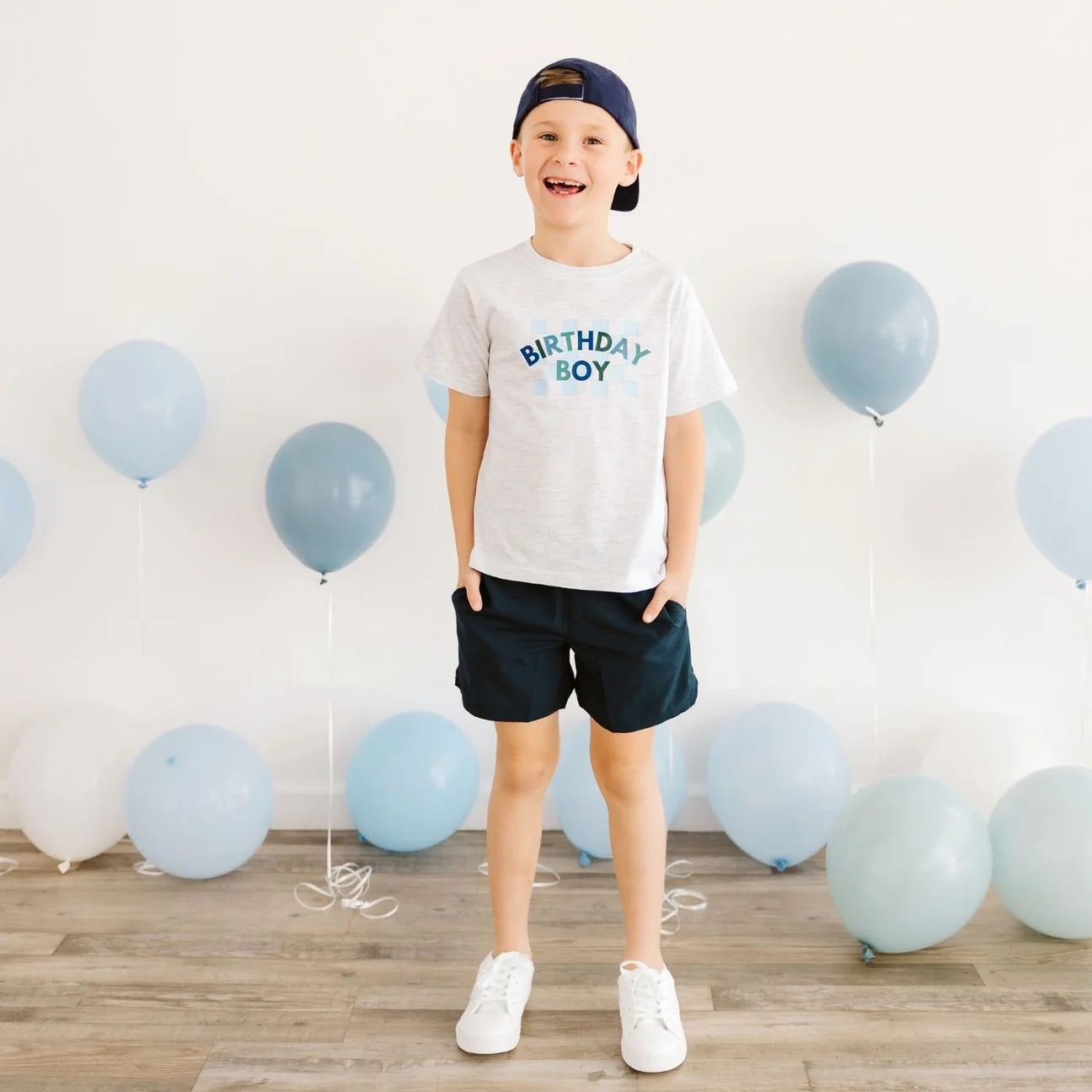 Birthday Boy Checkered Short Sleeve Tee