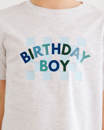 Birthday Boy Checkered Short Sleeve Tee