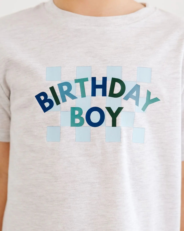 Birthday Boy Checkered Short Sleeve Tee
