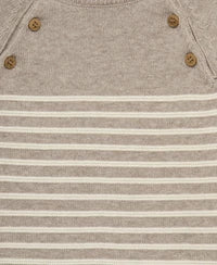 Placed Stripe Coverall | Oatmeal