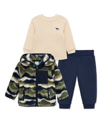 Landscape Camo 3PC Sherpa Set
