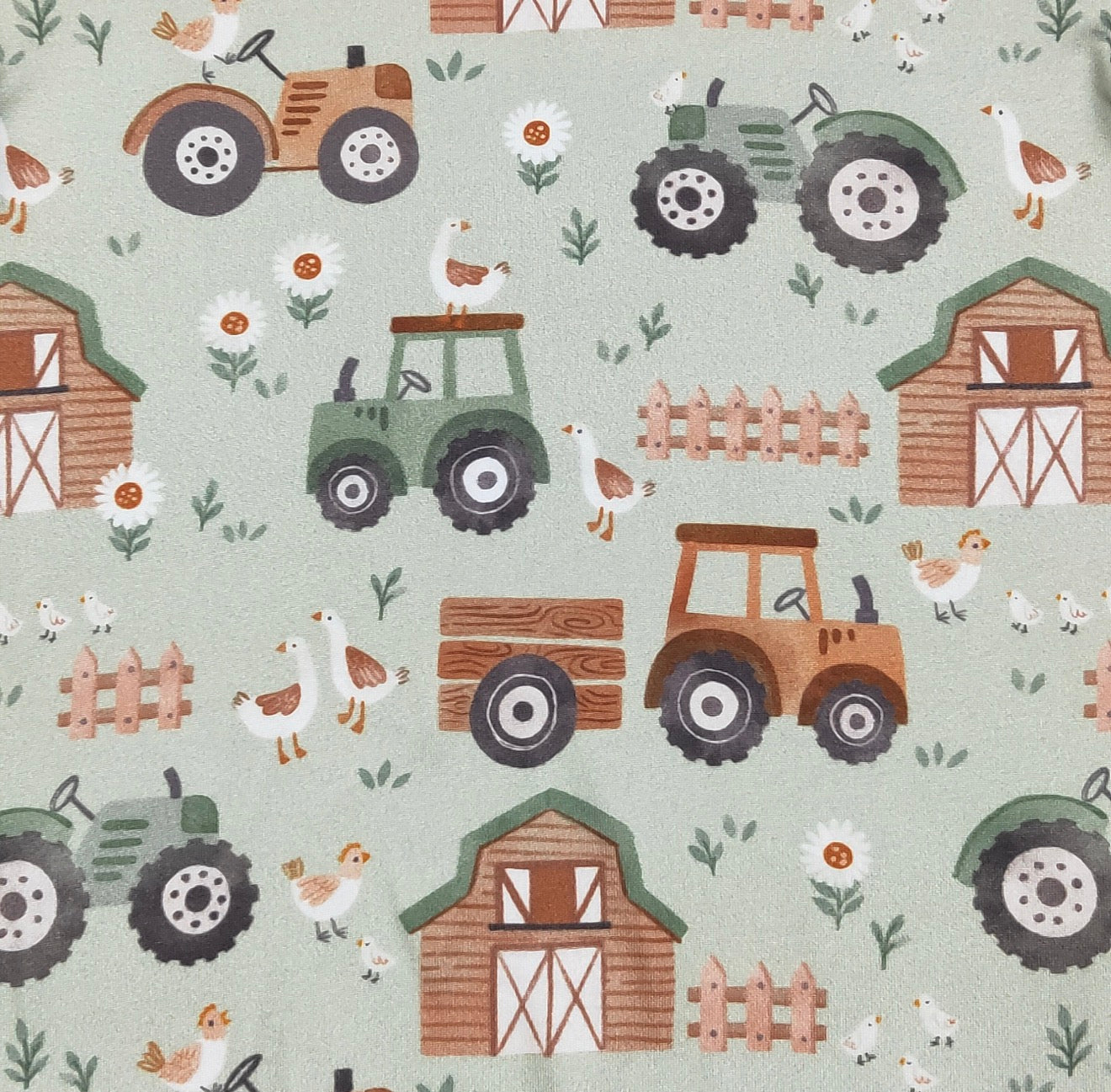 Green Gander Farm Boy Romper