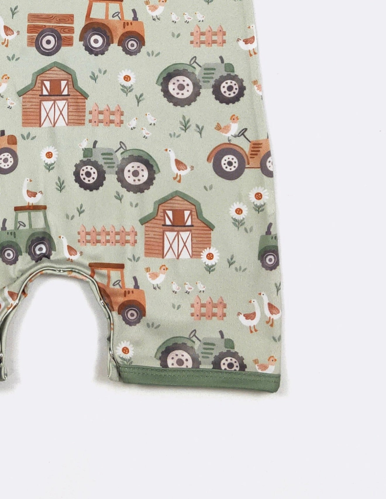 Green Gander Farm Boy Romper