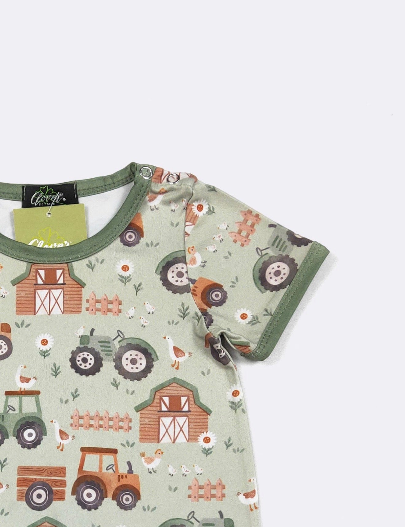 Green Gander Farm Boy Romper