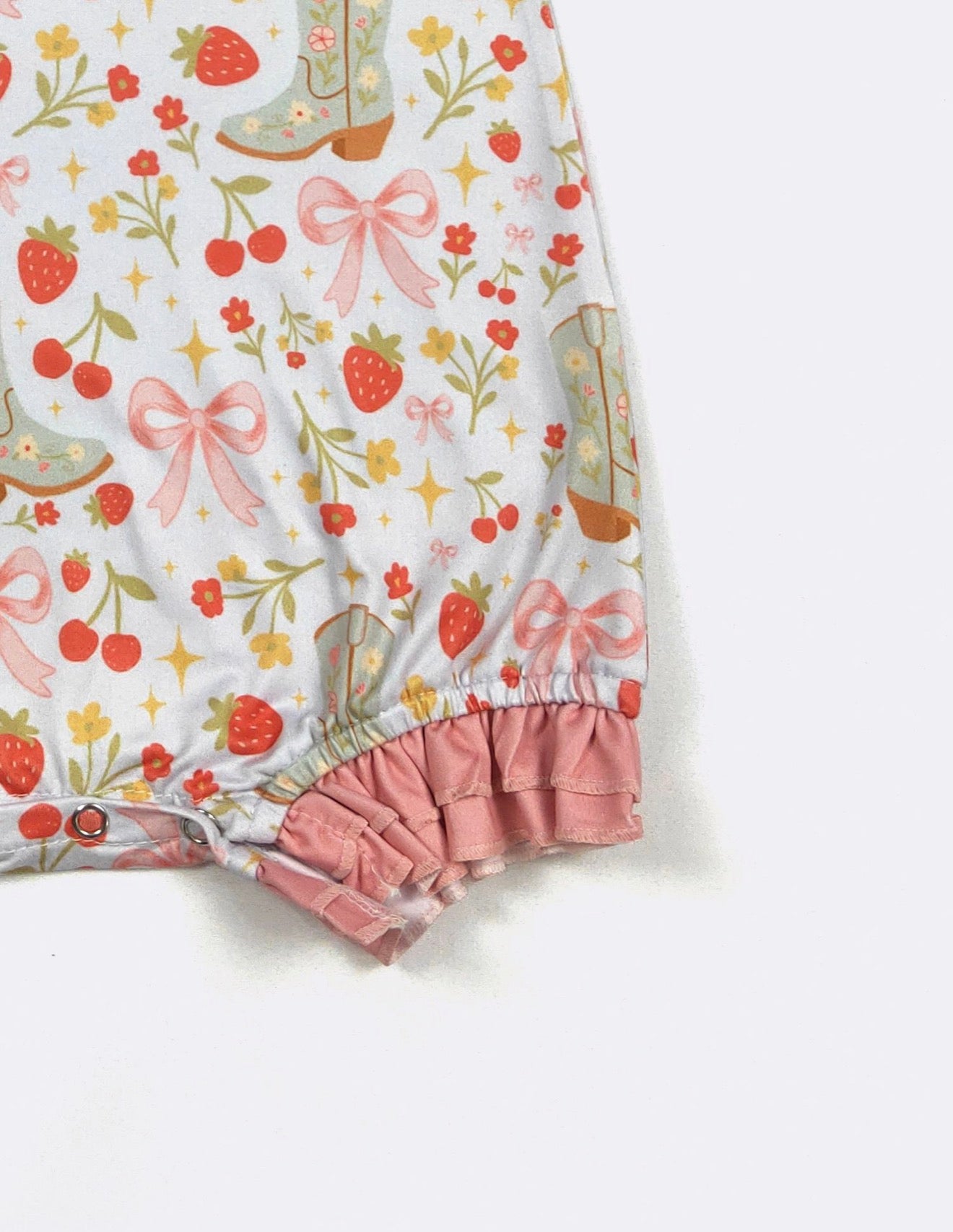 Boots & Berries Baby Romper | Pink