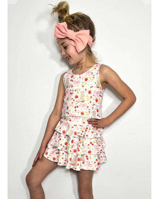 Boots & Berries Skort Set | Pink