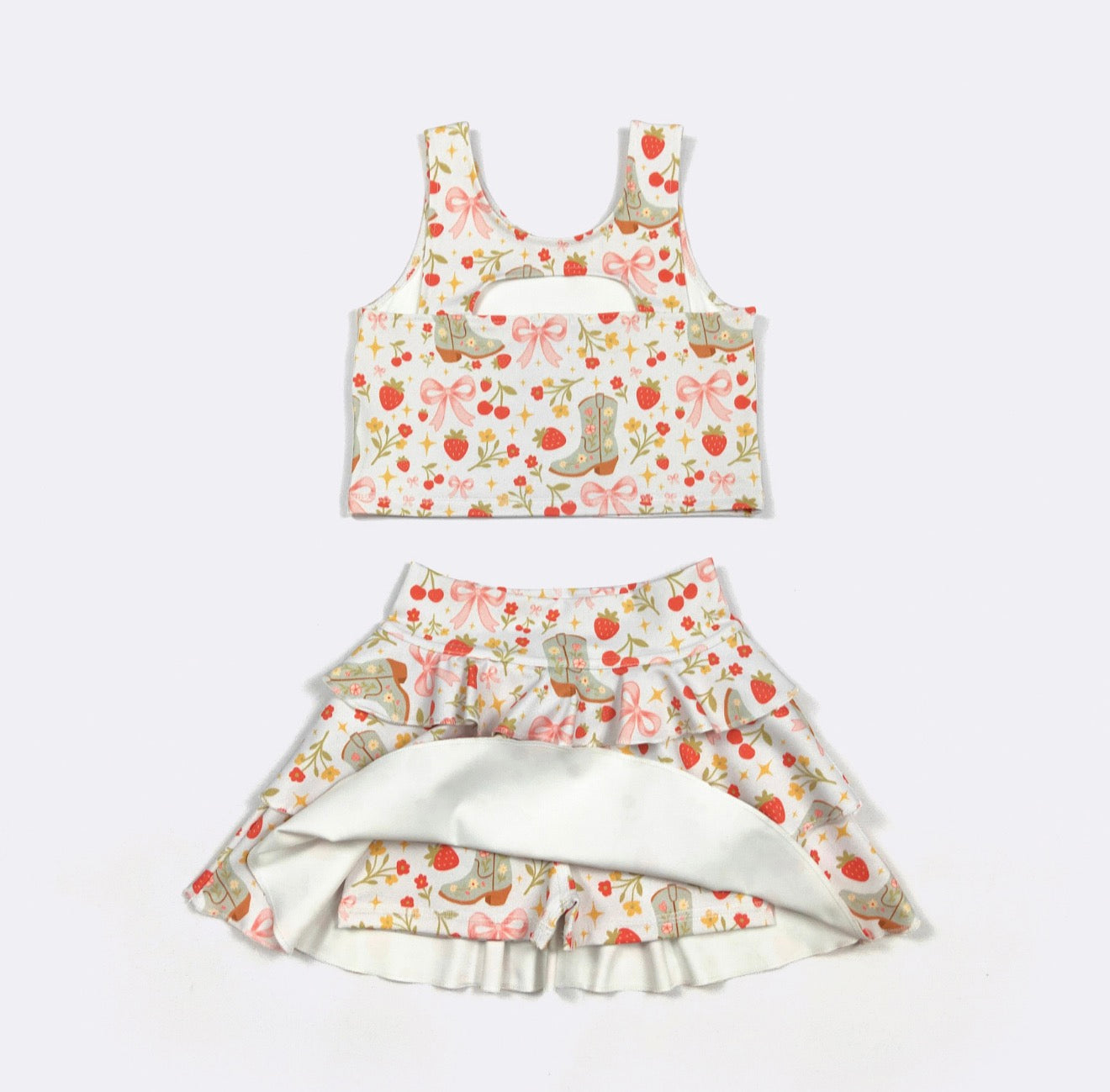 Boots & Berries Skort Set | Pink