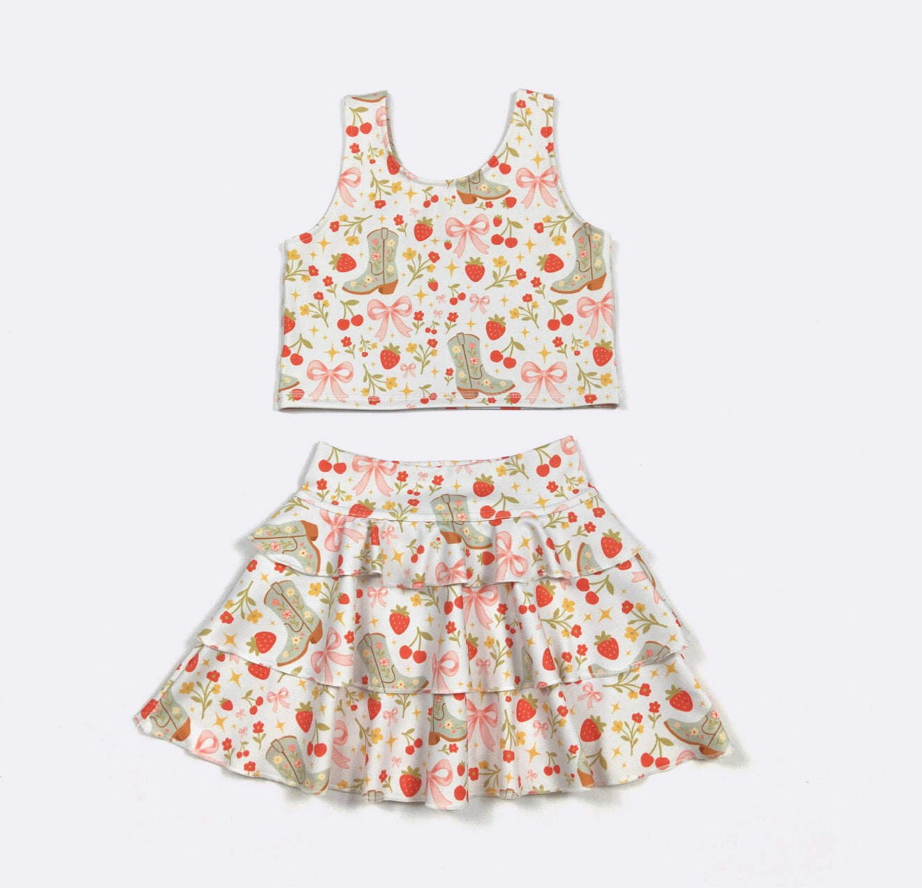 Boots & Berries Skort Set | Pink