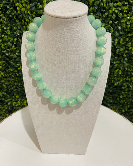 Chunky Magnetic Bead Necklace | Mint