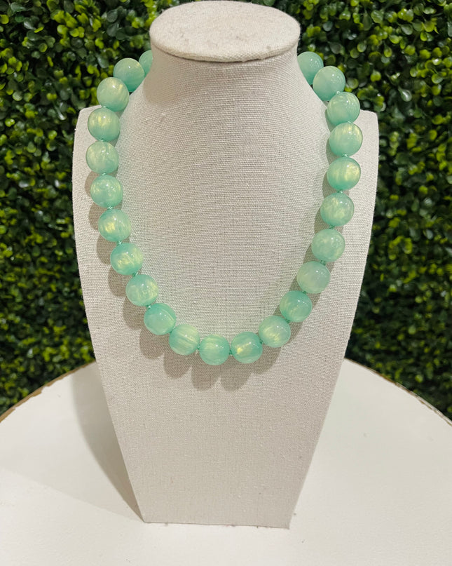 Chunky Magnetic Bead Necklace | Mint