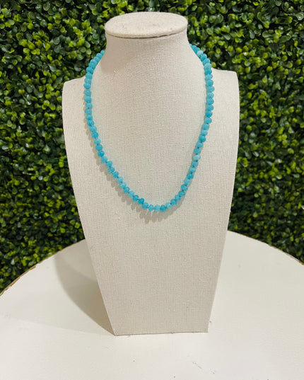 Mini Beads Magnetic Clasp Necklace | Blue