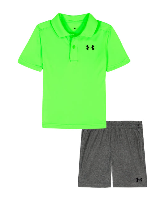 UA Polo Tech Set | Hyper Green | 12m-24m