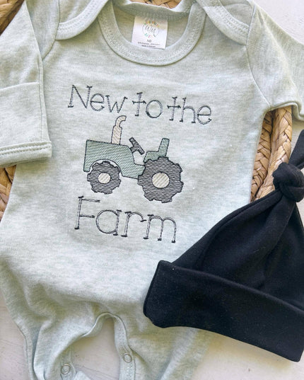 New To The Farm Romper | Sage