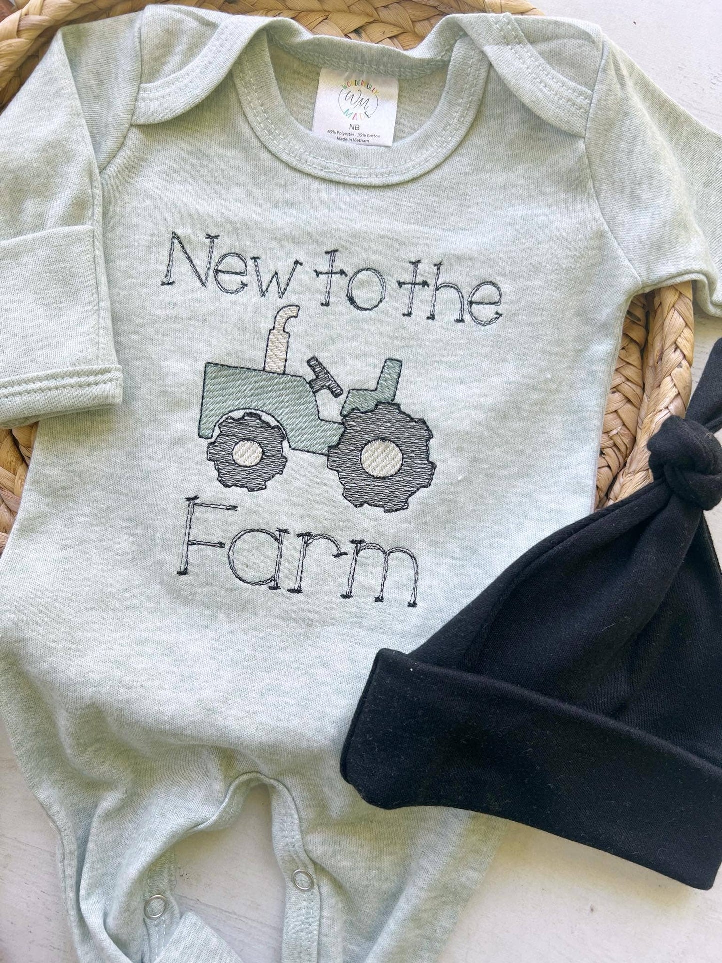 New To The Farm Romper | Sage