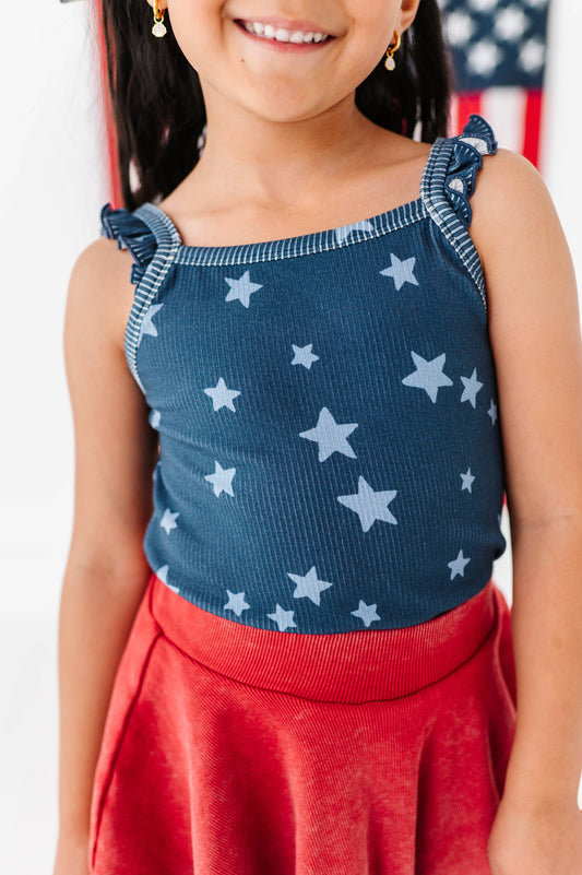 Spangled Star Ribbed Tank | JUNE 10