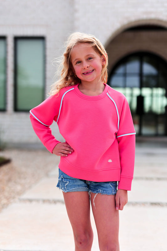 Do Your Best Pullover - Bright Coral