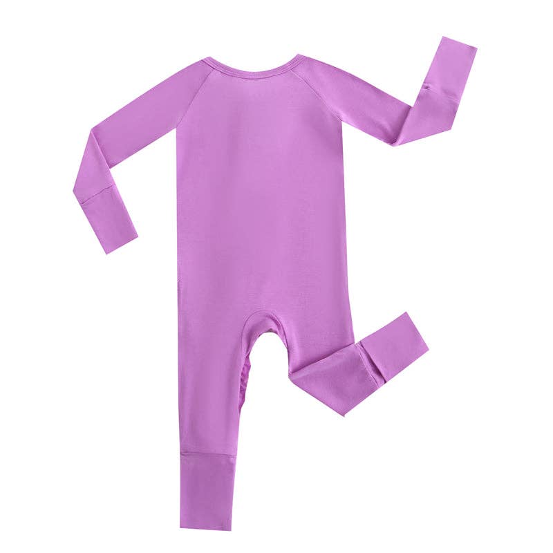 Luxie Lavender Ruffled Romper NICU Friendly