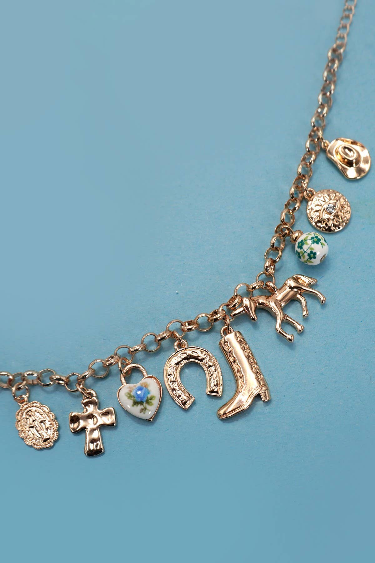 Western Boot Charm Bracelet