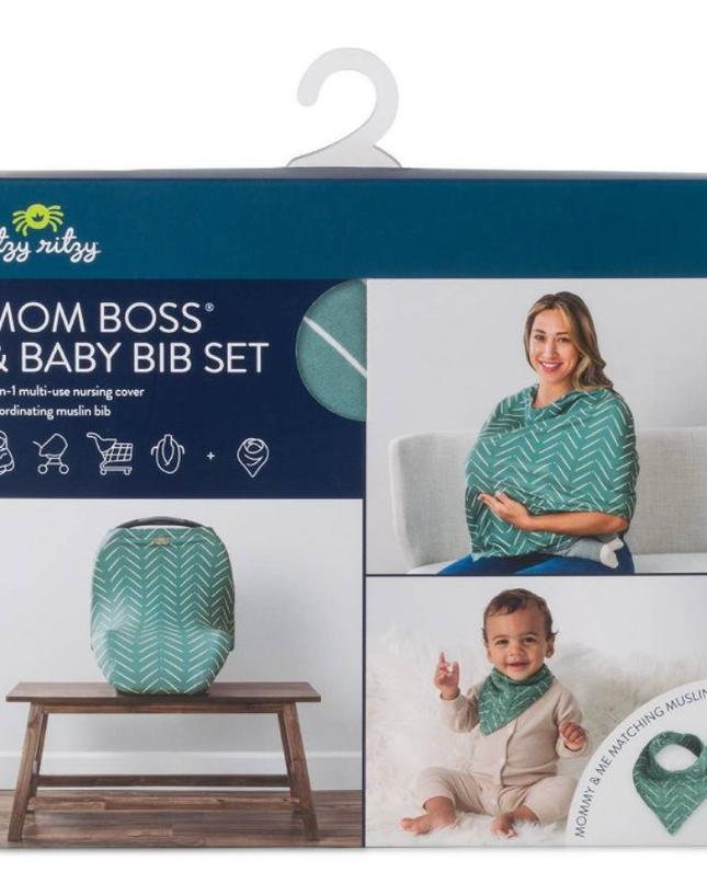 Mom Boss & Baby Bib Set