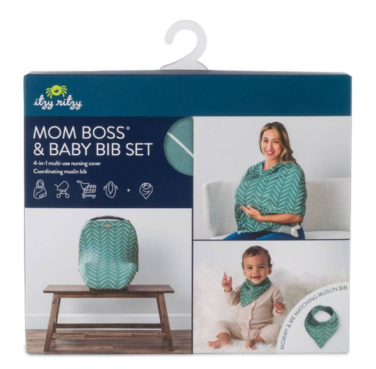 Mom Boss & Baby Bib Set