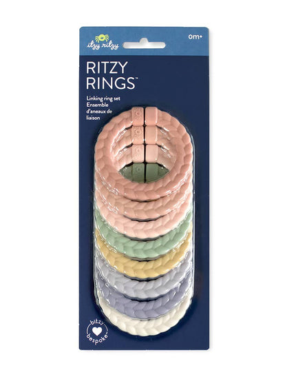 Bitzy Bespoke Itzy Rings™ Linking Ring Set: Rainbow