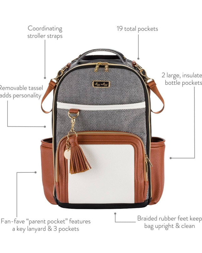 Cognac Boss Plus™ Backpack Diaper Bag